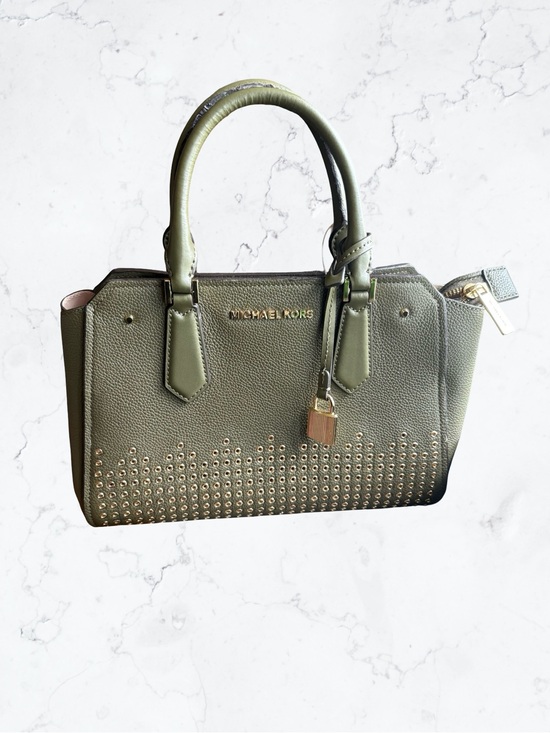 Michael Kors Handbags - MICHAEL KORS HAYES Medium Leather Messenger Bag, Green